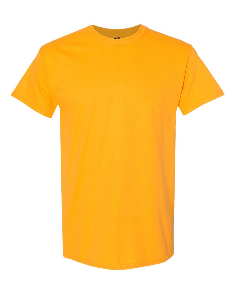 White Gildan 5000 Unisex Heavy Cotton T-Shirt displayed flat, showing the classic crew neck and soft cotton fabric.