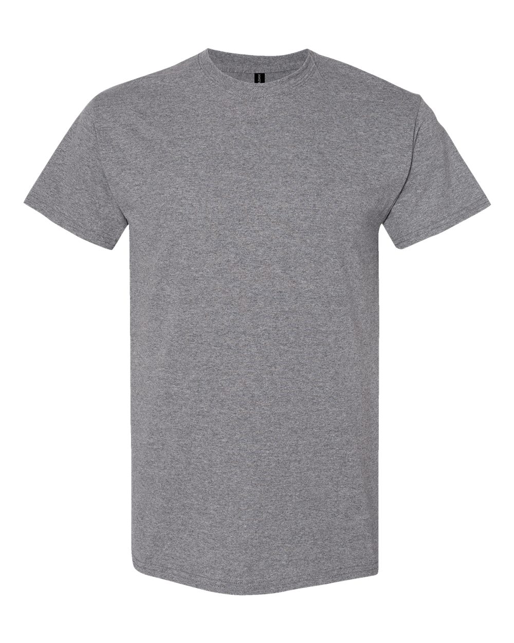 White Gildan 5000 Unisex Heavy Cotton T-Shirt displayed flat, showcasing its classic fit and durable fabric.