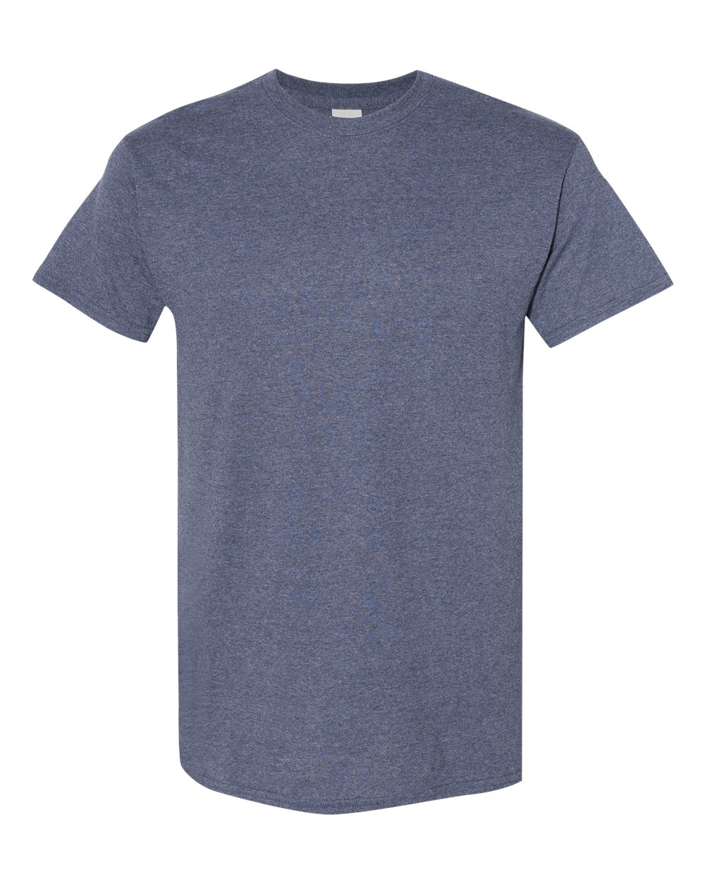 White Gildan 5000 Unisex Heavy Cotton T-Shirt shown, classic short-sleeve cotton t-shirt for men and women.