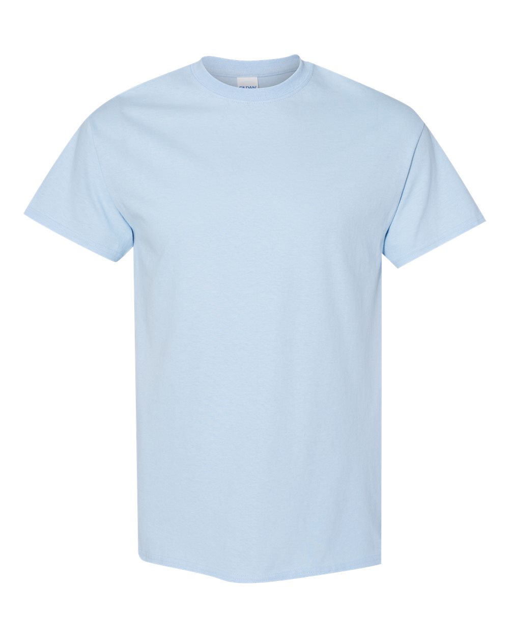 White Gildan 5000 Unisex Heavy Cotton T-Shirt, front view showing classic fit and soft fabric.