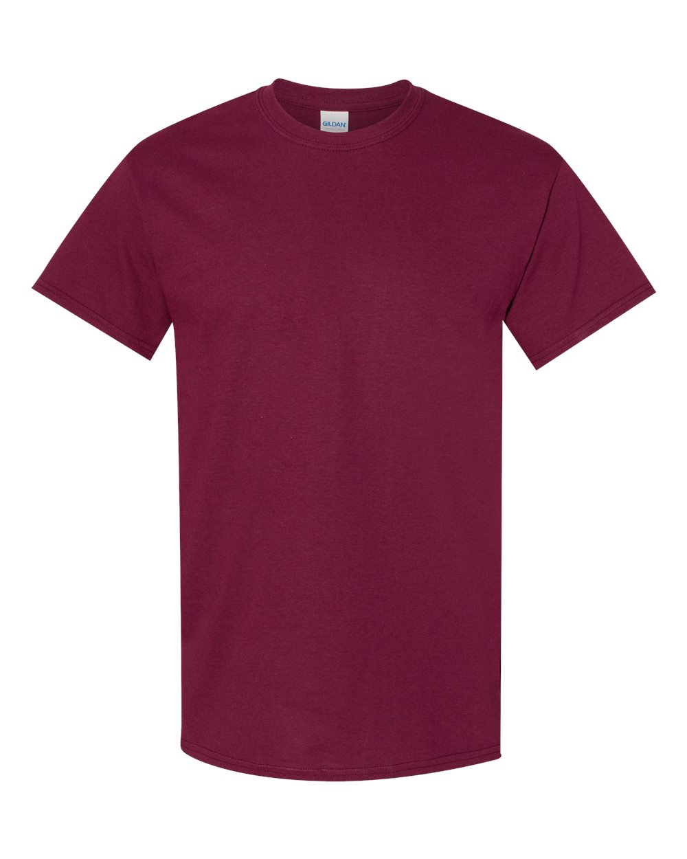White Gildan 5000 Unisex Heavy Cotton T-Shirt, front view showing classic crew neck and short sleeves.