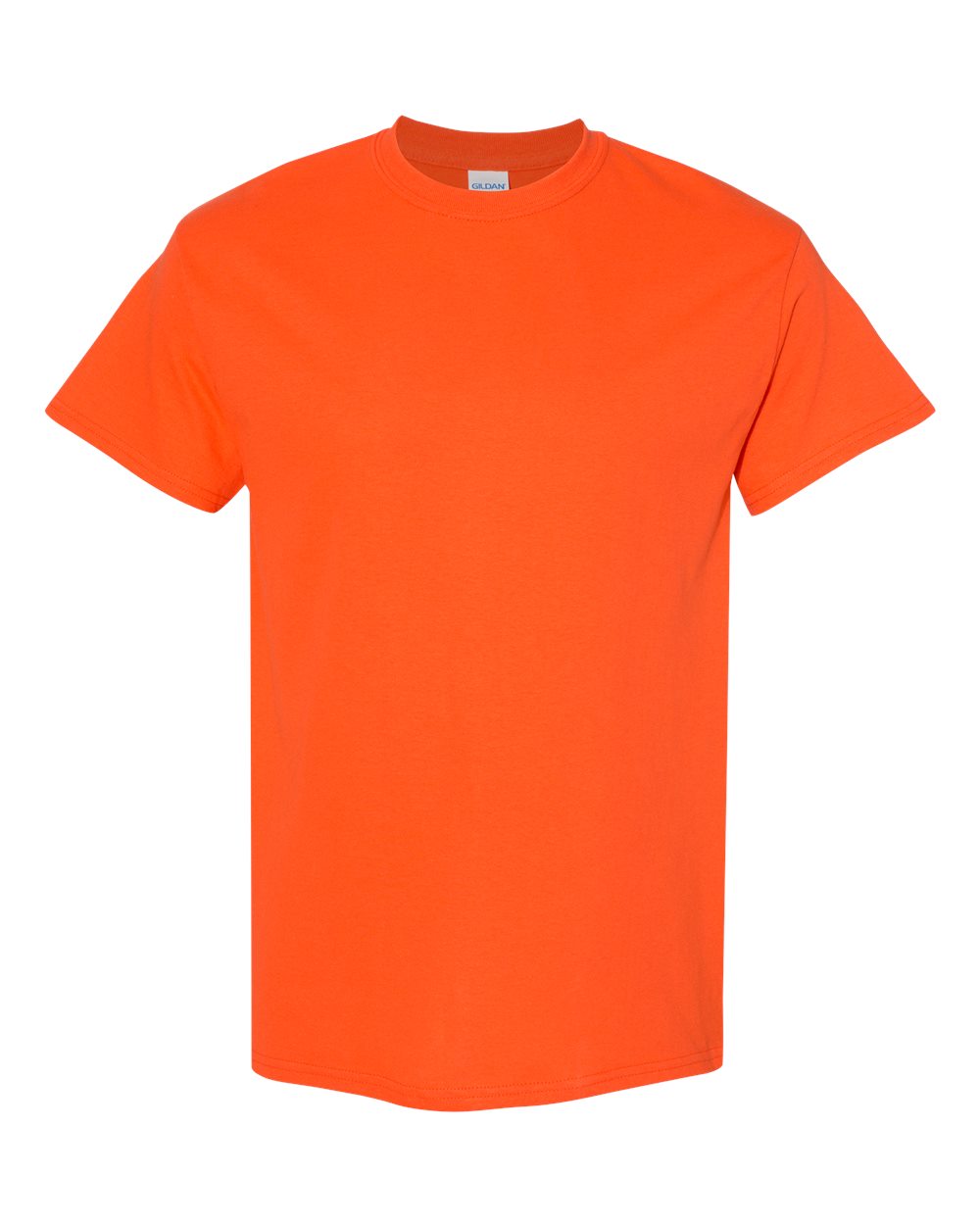 White Gildan 5000 Unisex Heavy Cotton T-Shirt, front view showing classic crew neck and comfortable fit.