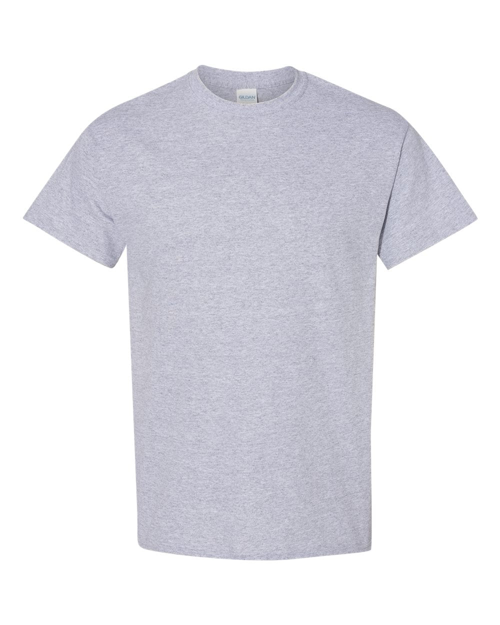 White Gildan 5000 Unisex Heavy Cotton T-Shirt with short sleeves and classic fit, displayed flat on a plain background.