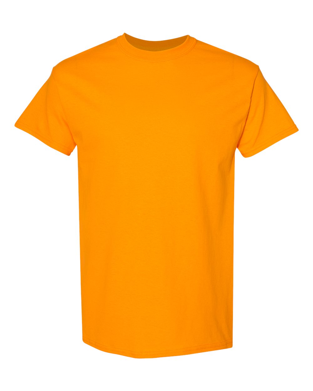 White Gildan 5000 Unisex Heavy Cotton T-Shirt, front view showing classic crew neck and soft fabric.