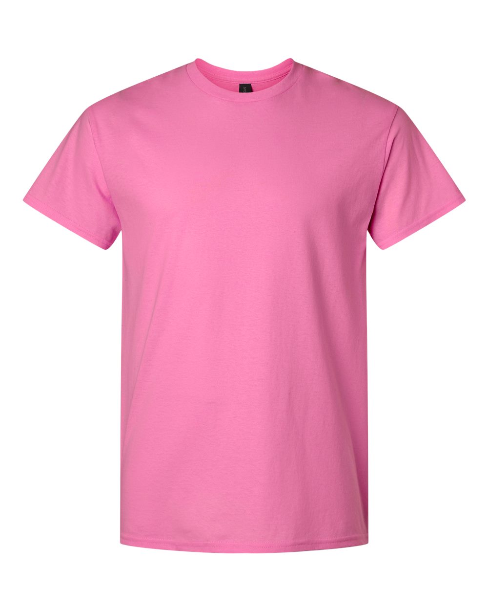 White Gildan 3000 unisex light cotton T-shirt, front view, showcasing a classic crew neckline and short sleeves.