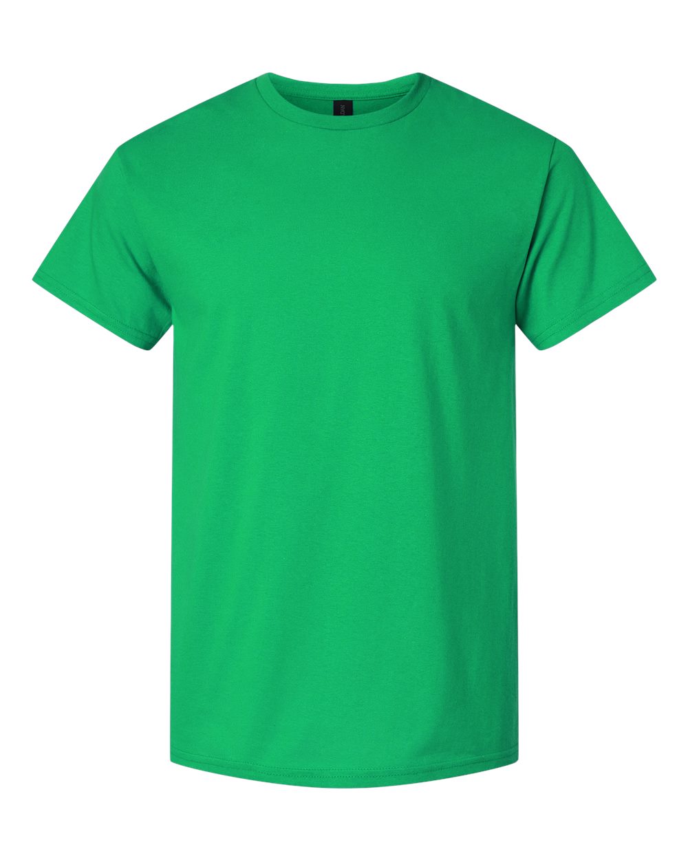 White Gildan 3000 unisex light cotton T-shirt, front view showing classic crew neckline and short sleeves.