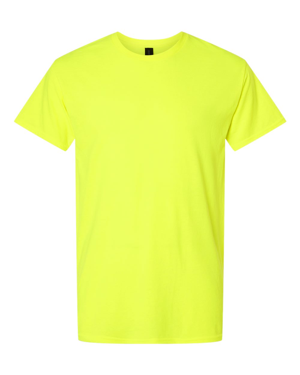 White Gildan 3000 unisex light cotton T-shirt displayed flat, showcasing its simple design and soft fabric texture.