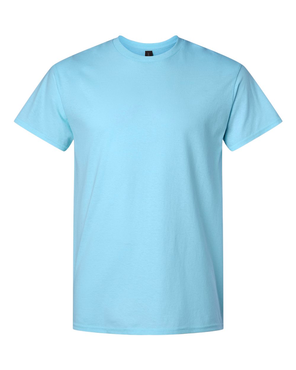 White Gildan 3000 unisex light cotton T-shirt displayed flat with short sleeves and crew neckline.