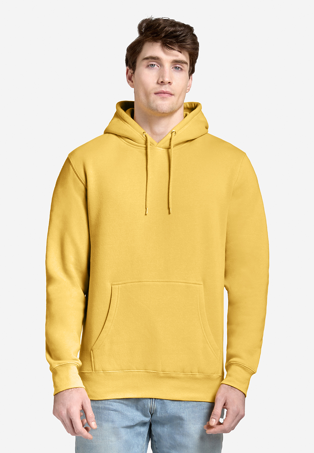 Varaprint premium pullover hoodie in soft fabric, featuring a cozy hood and front pocket for comfortable casual wear.