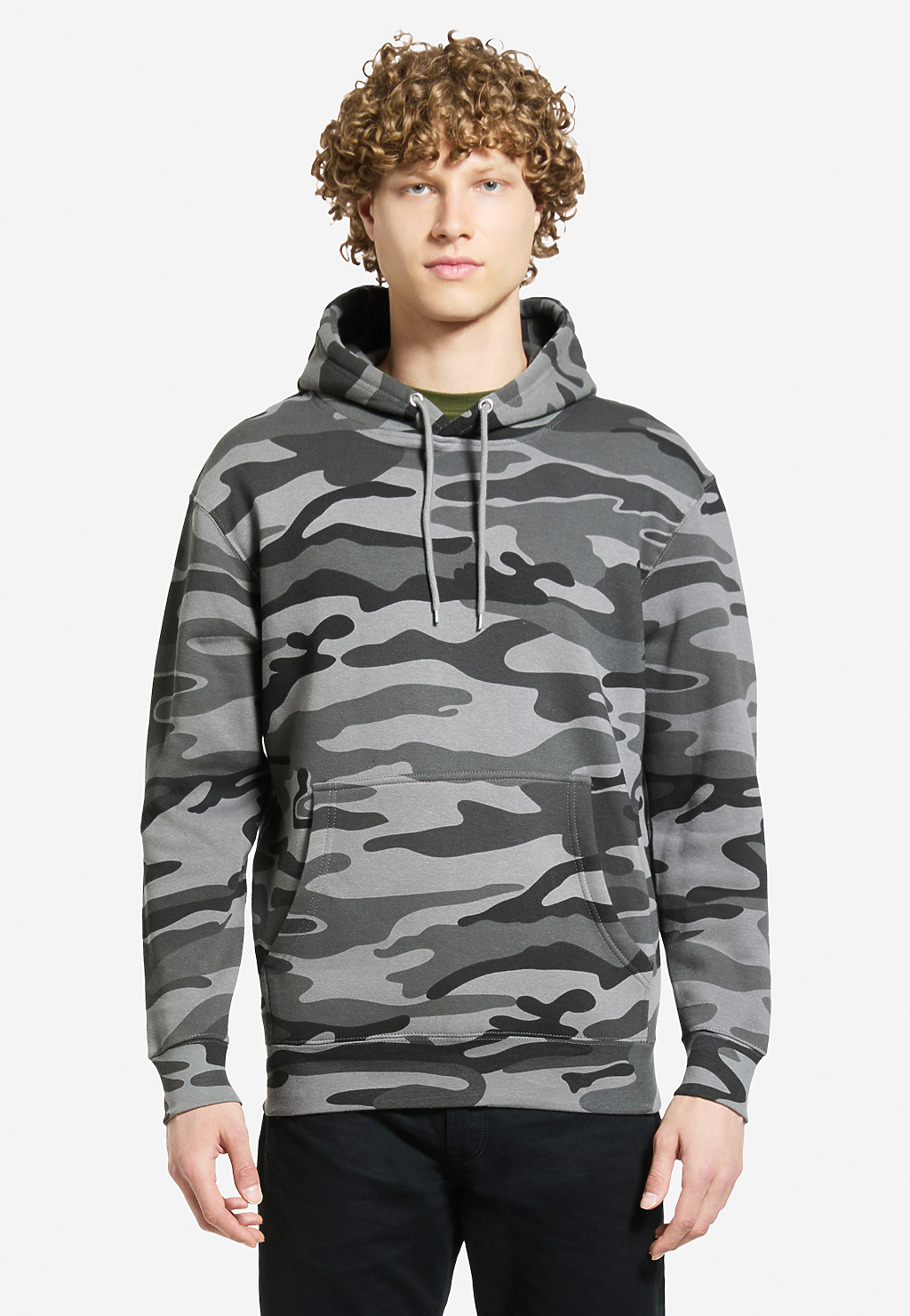 Light blue Varaprint premium pullover hoodie with a front pocket and hood, displayed flat on a white background.