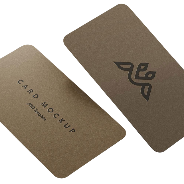 Varaprint suede business cards with velvet lamination, showcasing a textured, elegant finish on high-quality business cards.