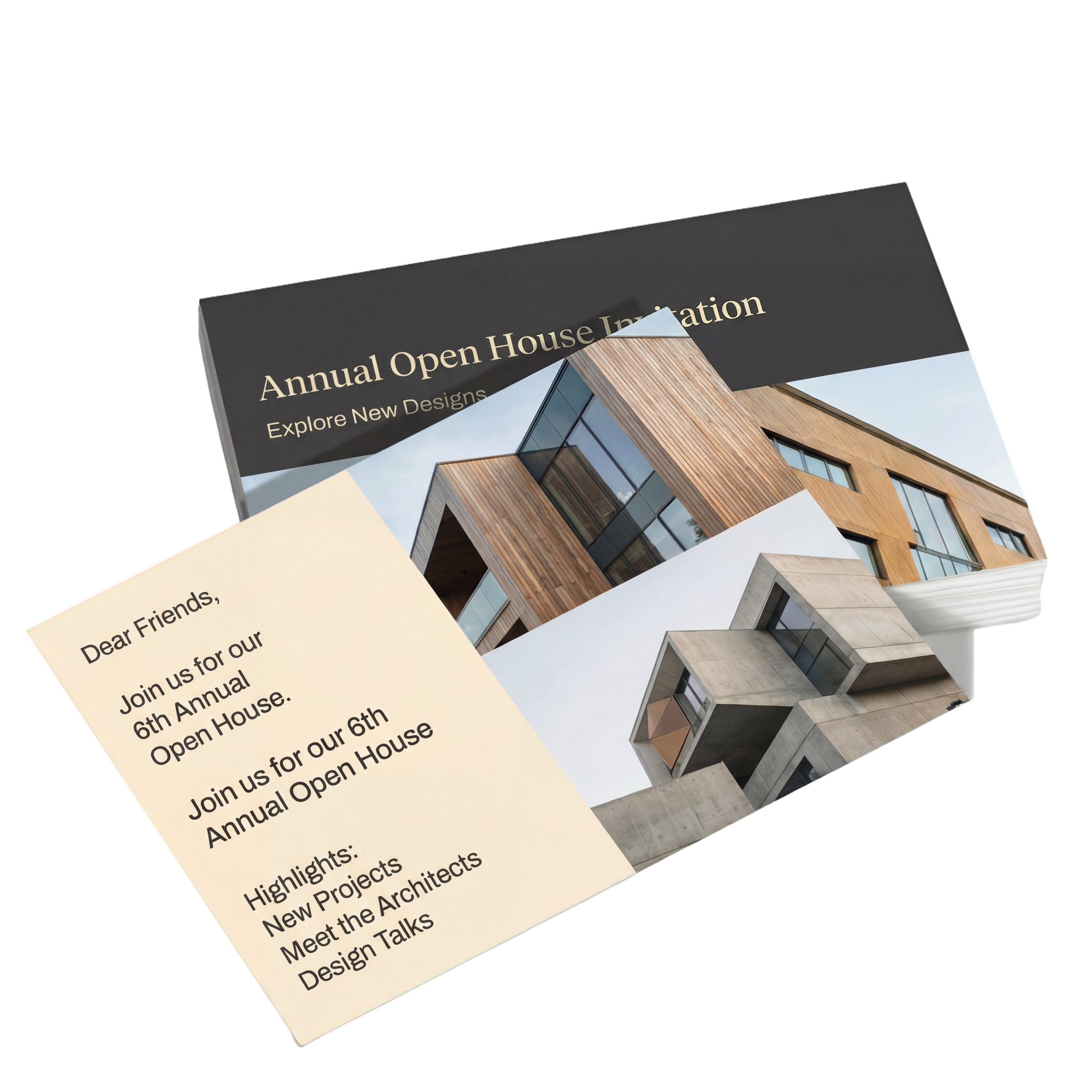 Varaprint custom postcards, standard 4x6 size, featuring colorful printed designs on high-quality cardstock.