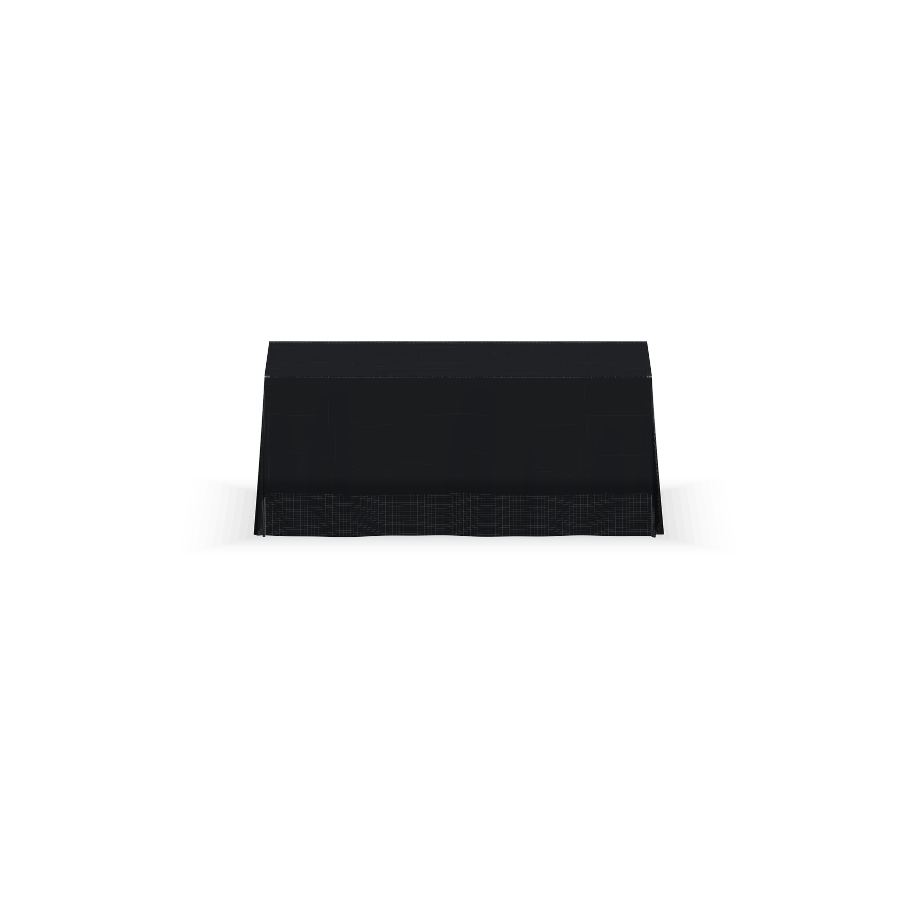 Solid color table throw, 6 ft, Black, straight front view