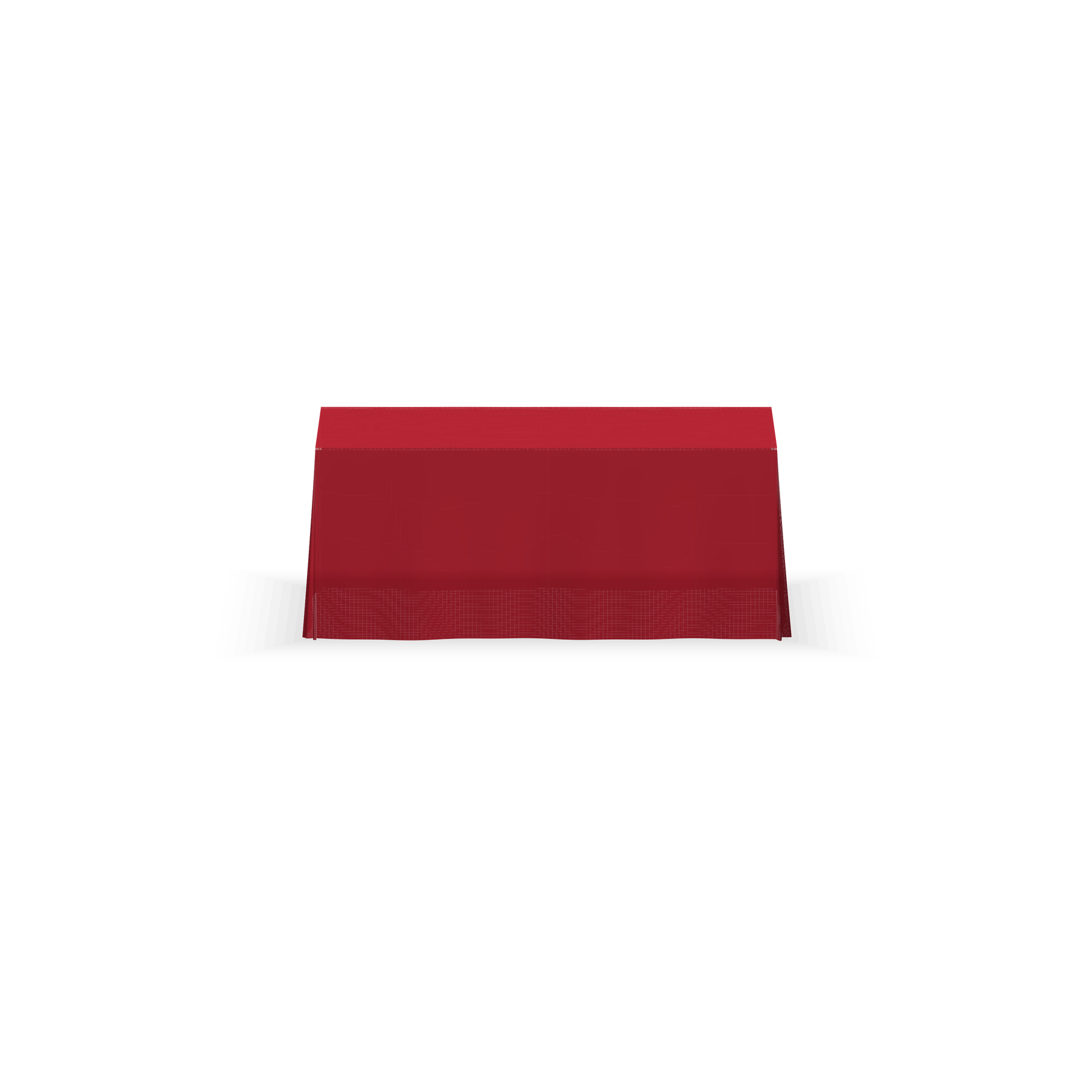 Solid color table throw, 6 ft, Red, straight front view