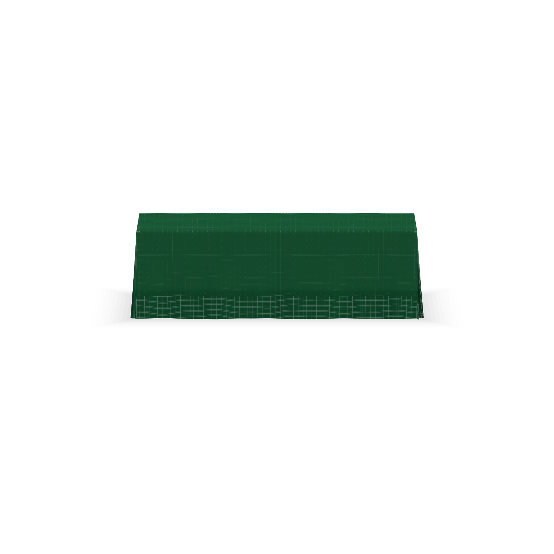 Solid color table throw, 8 ft, Green, straight front view