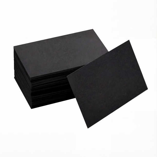 Black Edge Business Cards by Varaprint featuring ultra thick black-edged design, showcasing sleek, professional business card layout.