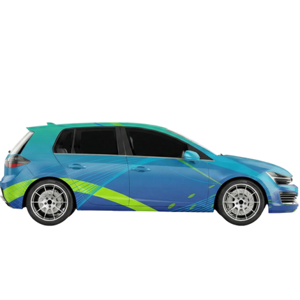 Varaprint 3M IJ-180Cv3 Controltac adhesive vinyl for vehicle wraps, showcasing a sleek, high-quality car wrap in the image.