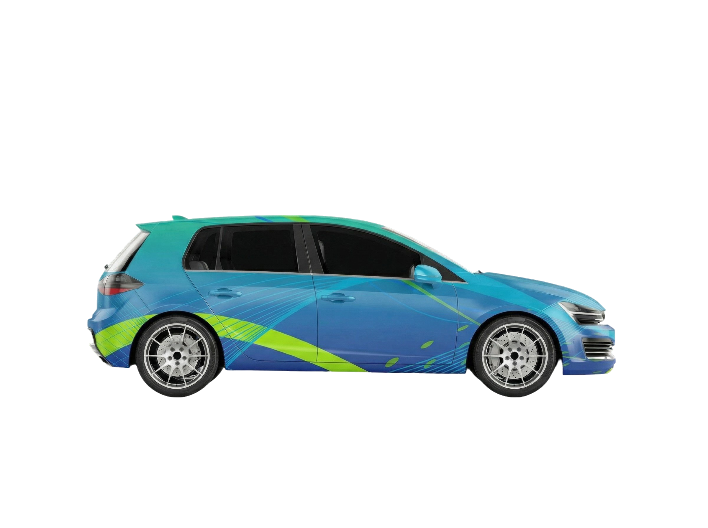 Varaprint 3M IJ-180Cv3 Controltac adhesive vinyl for vehicle wraps, showcasing a sleek, high-quality car wrap in the image.