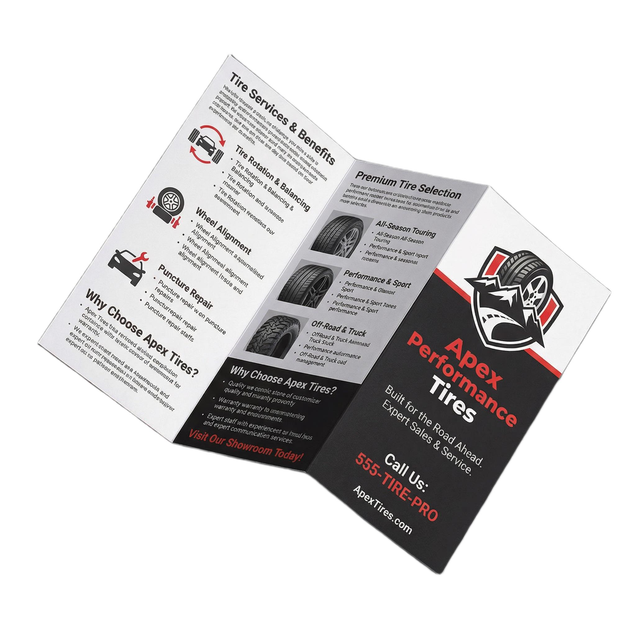 Varaprint Z-Fold Brochures in 8.5 x 11 inches, featuring a professional folded brochure design with multiple panels.