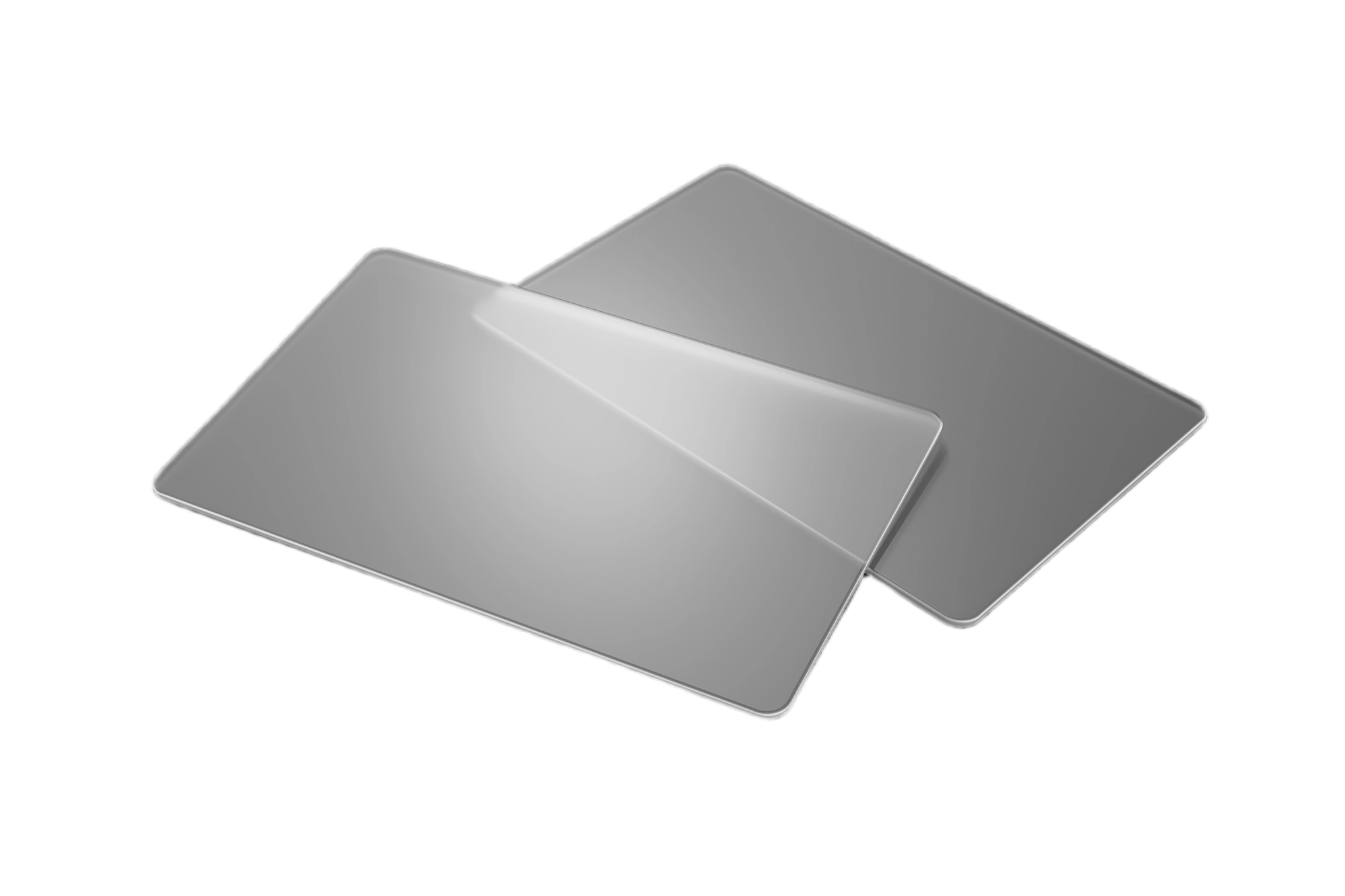 Set of 100 clear plastic business cards by Varaprint, featuring sleek, durable design perfect for professional networking.